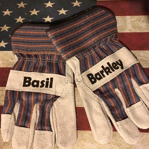 Personalized Leather Work Gloves | Custom Driving, Riding, and Gardening Gloves | Suede Carpentry Gloves