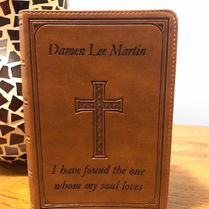 Bible Personalized Makes A Great Christian Gift, Baptism Or Birthday Leather Bible, Mothers Day Laser Engraved KJV Christian Bible image 10