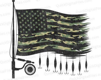 American Fishing PNG SVG jpeg pdf, Bass Fishing Design, Digital Download for Fishermen