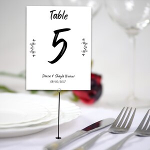 MINIMALIST Table Number CARD TEMPLATE, Wedding Table Numbers, Wedding Décor, Editable Table Digital Download Card, Modern Table Numbers