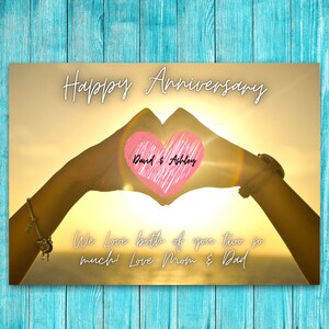 TARJETA FELIZ ANIVERSARIO, Tarjeta Romántica, Descarga Instantánea Personalizable, Tarjetas de Amor, Tarjeta para Esposo, Tarjeta para Esposa