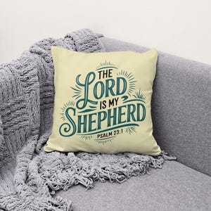 El Señor es mi pastor SVG PNG PDF, Salmo 23 Versículo bíblico Diseño digital, Arte mural cristiano imprimible, Nada me faltará, Decoración con cita bíblica