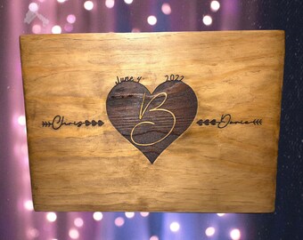 Matrimonio in legno Firma personalizzata dell'anniversario della fattoria, Regalo di nozze anniversario rustico, Decorazione personalizzata della doccia nuziale in legno stabilita
