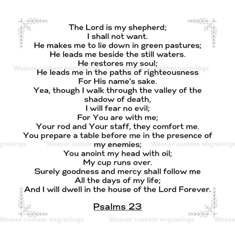 The Lord is My Shepherd SVG PNG PDF Psalms 23 Bible Verse - Etsy