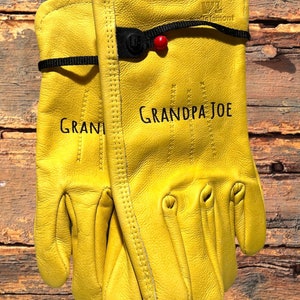 Gift For Grandpa, Work Gloves, Customized Personalized Gardening Working Gloves, Construction Worker Gloves Gift for Men, Custom Work Gloves