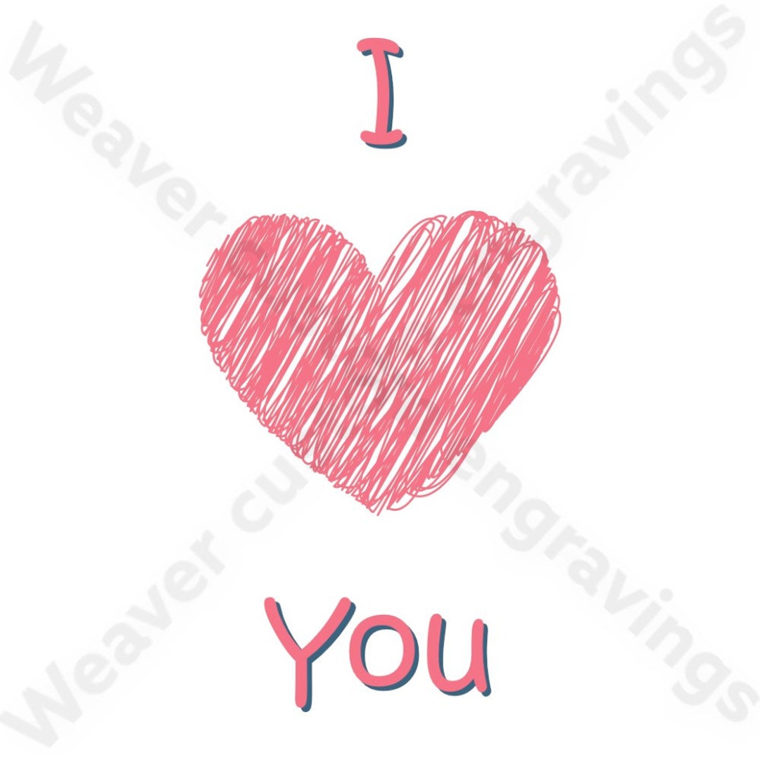 I Love You With Pink Heart SVG PNG PDF Digital File, to the Moon and ...