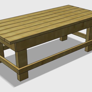 DIY Coffee Table Plans | Build Your Own Custom Coffee Table | Easy 3D Model Guide
