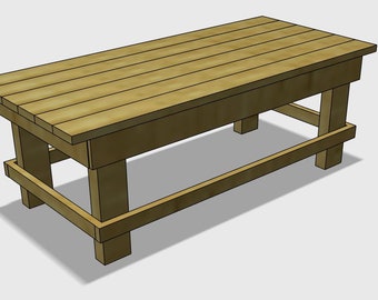 DIYコーヒーテーブルの設計図｜3Dモデルガイド（PDFダウンロード）