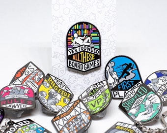 Board Gamer-Isms Enamel Pins