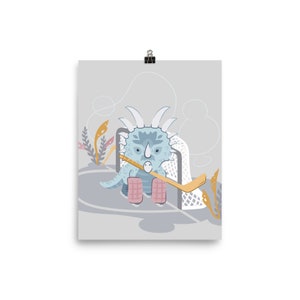 Sweet Hockey Dino Poster