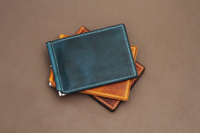 Pers!   onalized Leather Money Clip Wallet Engraved Money Clip Etsy - image 0