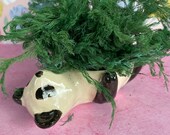Ceramic panda planter bowl holder