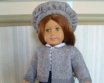 New York Knickerbocker - Wool Jacket & Cap, Blouse, Knickers, Tights, Shoes fits American Girl Doll and Other 18" Dolls