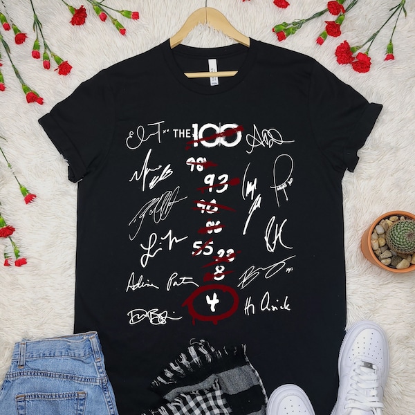 The 100 cw Alycia Debnam's autograph t-shirt | Lexa kom Trikru the 100 merchandise unisex t-shirt