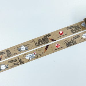 MONSTER Washi Tape JAL Travelling (bruin)