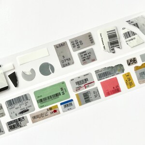 Sample PET-tape barcode (met papier aan de achterkant)