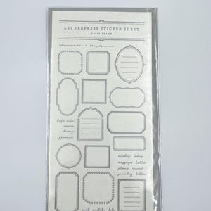 Feuille d'autocollants typographiques OEDA (gris)