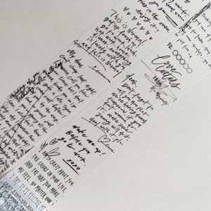AMOSTRA Fita Washi Sr. Berinjela Cartas de amor