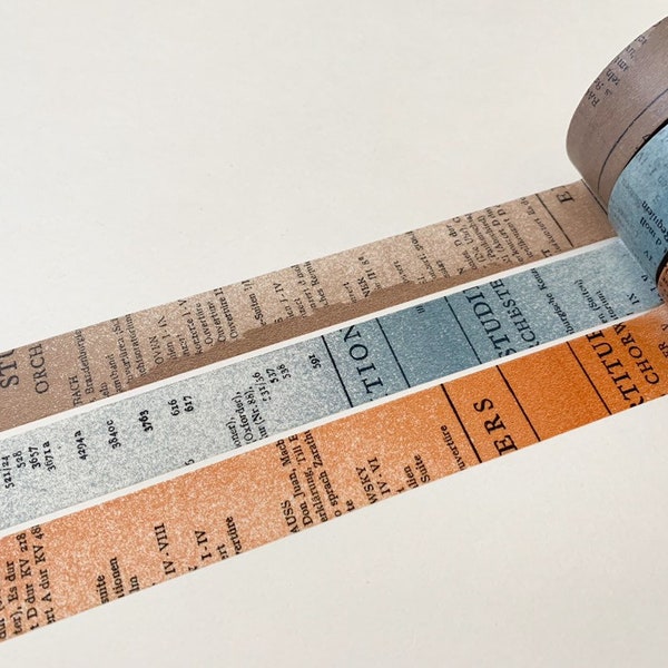 MUSTER Washi Tape Classiky Altes Buch 20mm