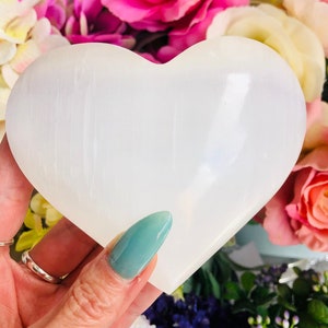 Selenite Love Heart Gypsum Crystal 12cm