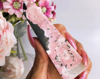 Rhodonite Crystal Obelisk Peruvian Tower