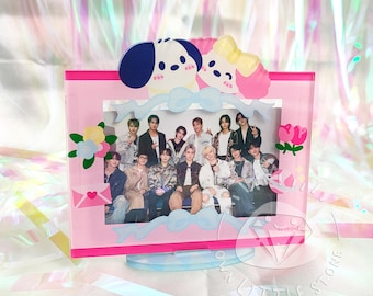 Puppy Love Horizontal Acrylic Photoholder Cardholder Photo Display Stand Picture Frame For Kpop Photocard Photo Card
