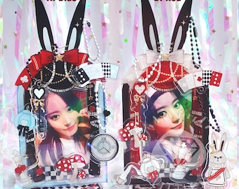 Alice in Wonderland Acrylic Photoholder Cardholder Photo Display Stand Picture Frame For Kpop Photocard, Fujifilm Instax Mini Photo