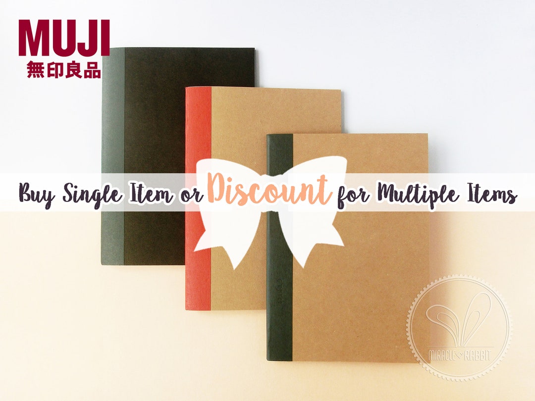 Muji A6 Kraft Grid / Blank / Lined Notebook - Graph Paper, Planner ...