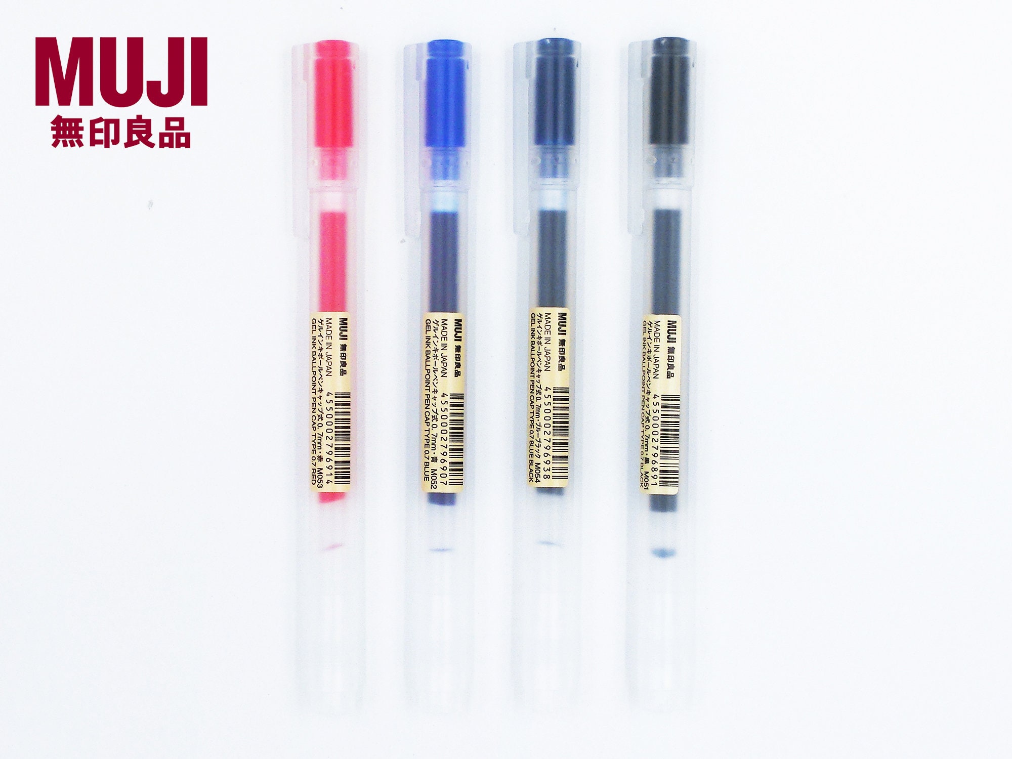 Gel Ink Cap Type Ballpoint Pen 10 Color Set | MUJI USA 0.38 mm