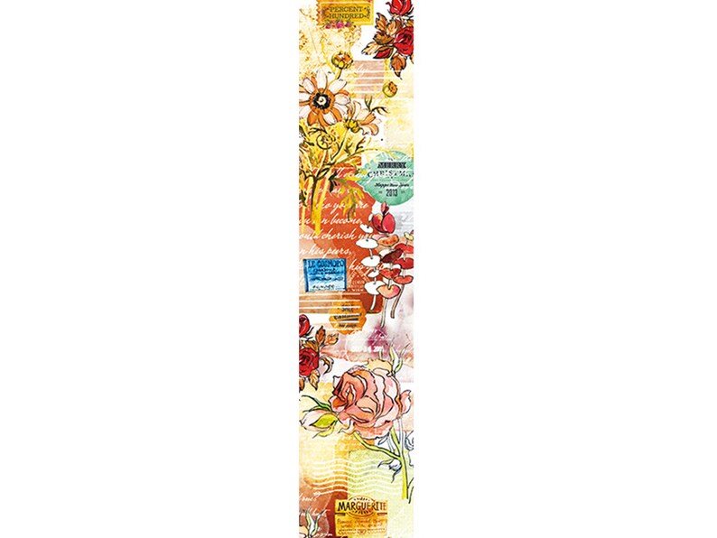 Vintage Watercolor Floral /& Label Collage Washi Masking Tape Moodtape 57mm width