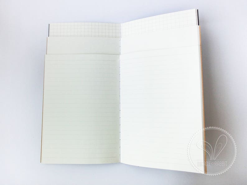 muji a6 kraft grid blank lined notebook graph paper etsy