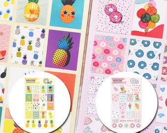 Nekoni - Pineapple / Donut Gift Seal Packaging Sealing Sticker Sheet No.85355 No.85357