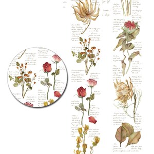 35mm width | OKMT TAPE - Dried Flowers Bouquets Leaves Washi Masking Tape