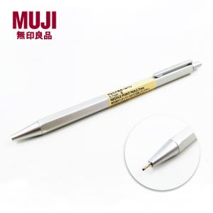 Muji 0,7 mm aluminium zeshoekige minimalistische intrekbare balpen/penvulling