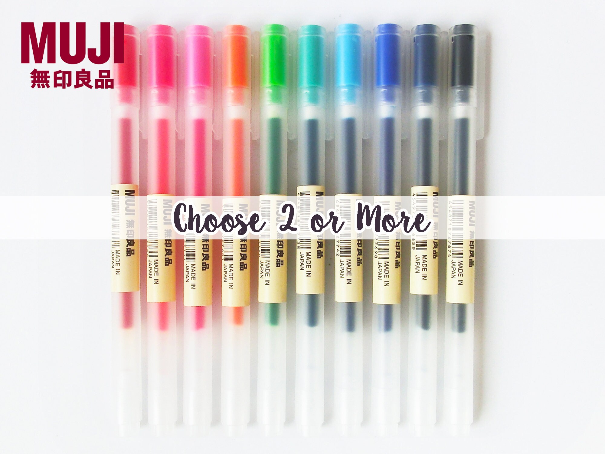 Muji 0.38mm Gel Ink Pens Choose 2 or more Etsy