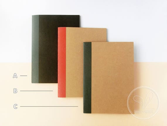 muji a6 kraft grid blank lined notebook graph paper etsy