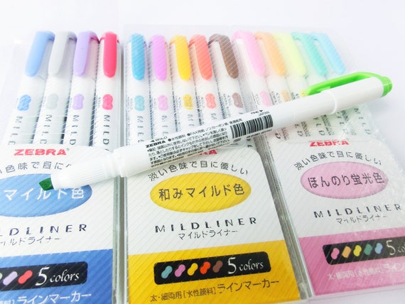 Zebra Mildliner Soft Color Double-Sided Highlighter Pens Deep, Warm & Cool (3 Pack Sale)