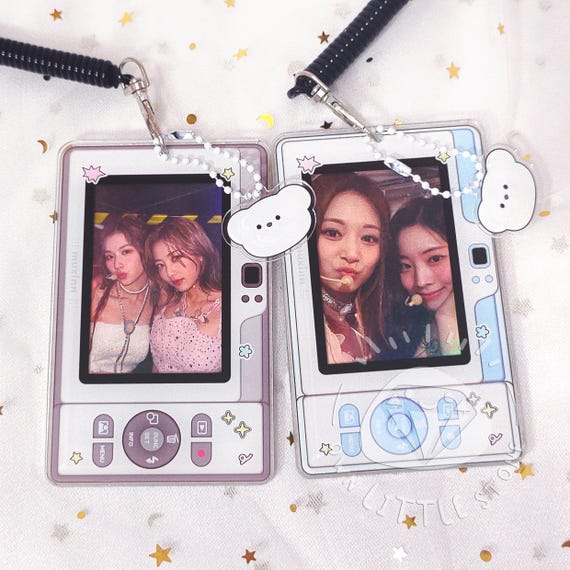 Digital Camera Acrylic Photocard Holder With Key Ring Toploader