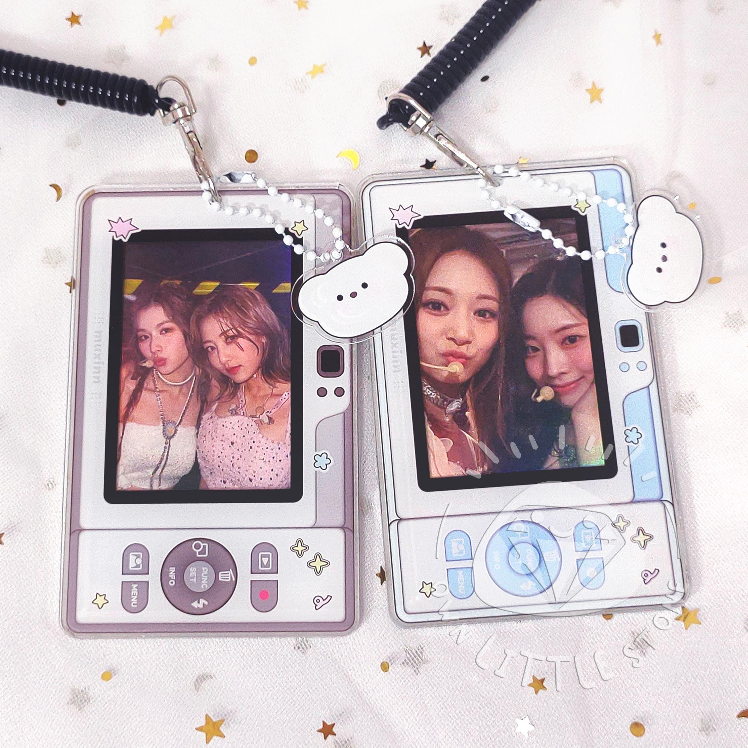 Digital Camera Acrylic Photocard Holder With Key Ring Toploader