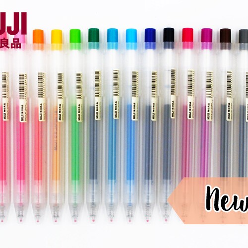 Muji 0.38mm Gel Ink Pens new Version 9 Pen Set Etsy
