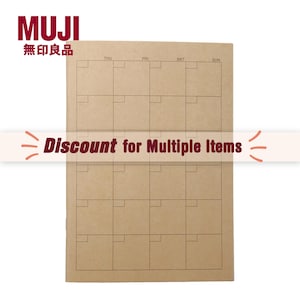 Muji A5 Kraft Monthly Planner - Note, Notebook, Schedule