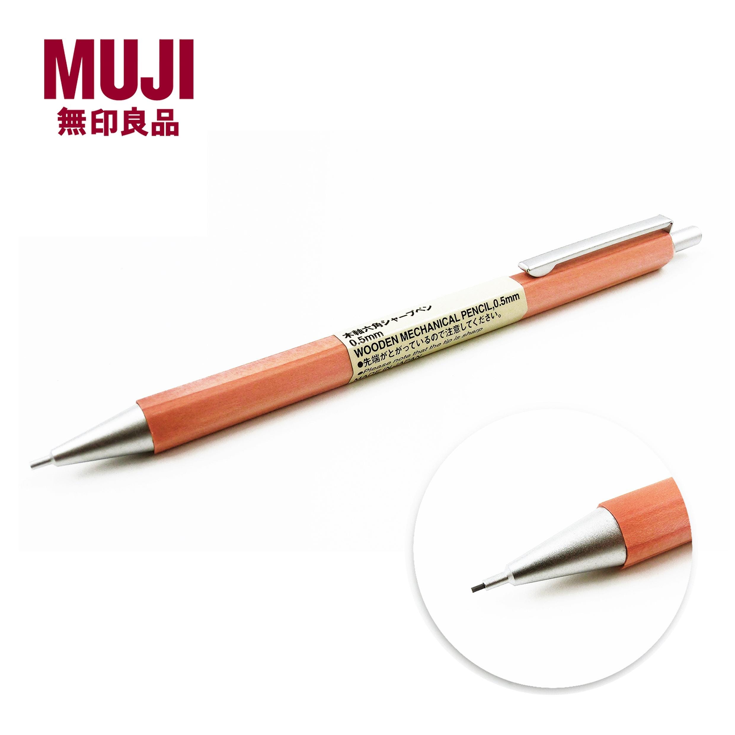 Muji 0.5mm Natural Wood / Wooden Hexagonal Mechanical Pencil - Etsy
