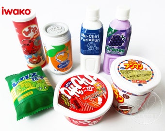 Iwako Drinks and Snack Foods Japanese 3D Puzzle Eraser