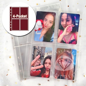 10 peças 4 bolsos mangas protetor de cartão A5 6 argolas fichário inserir recarga para coleção, armazenamento de Kpop Photocard, Mini foto, bilhete stub