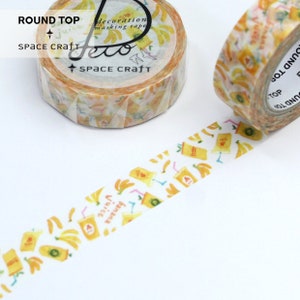 15mm Breite | Rundes Top - Space Craft - Bananensaft Washi Tape