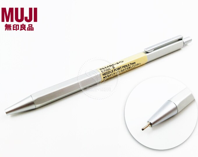 Muji 0.7mm Aluminium Hexagonal Minimalist Retractable Ballpoint Pen