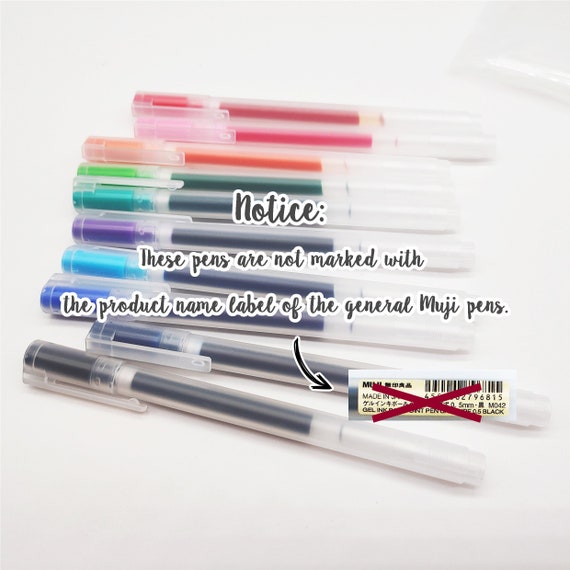 Muji Set 5 Penne A Sfera Con Inchiostro Gel – 0,5 Mm, Colore Nero, Scrittura Fluida, Antiriflusso