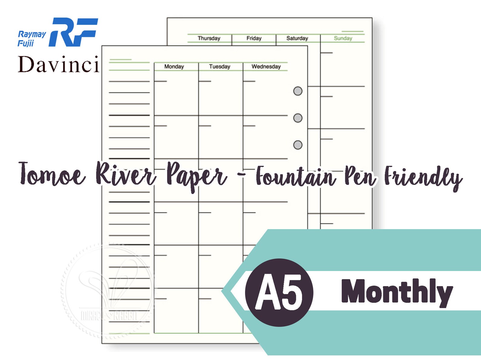 Filofax A5 Size Raymay Davinci Monthly Planner Refills / Etsy