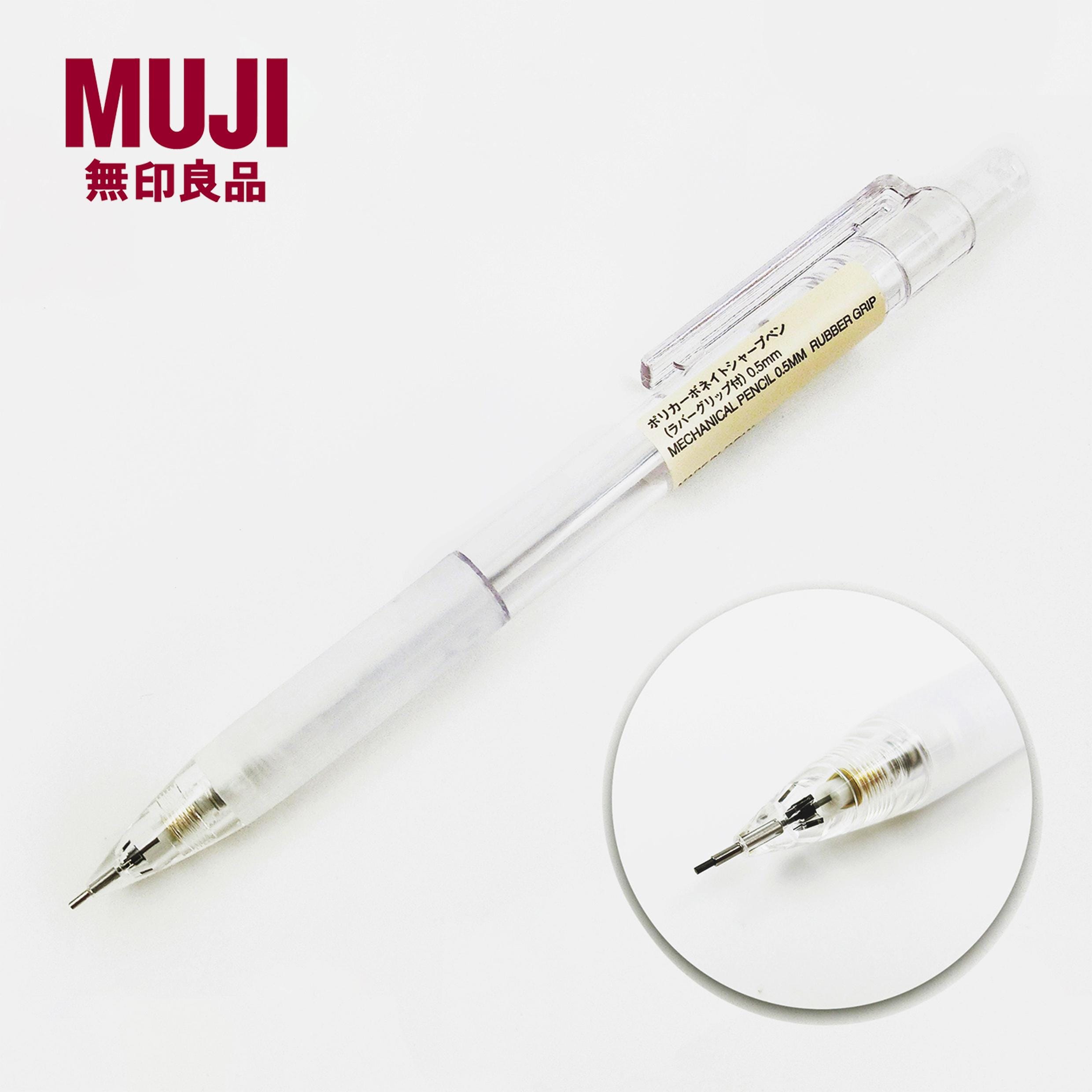 無印良品 RMJ-11B Muji 0.5mm Clear Barrel Polycarbonate Mechanical Pencil With