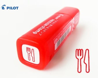 Pilot Frixion Erasable Stamp (No. 14 Fork & Knife / Meal / Diet) - Planner Stamp / Schedule Stamp / Bullet Journal Stamp